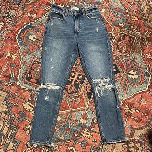 Abercrombie Curve Love High Rise Mom Jeans